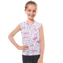 Cute-girly-seamless-pattern Kids  Mesh Tank Top