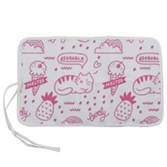 Cute-girly-seamless-pattern Pen Storage Case (l) by Jancukart