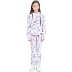 Cute-girly-seamless-pattern Kids  Tracksuit by Jancukart