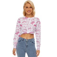 Cute-girly-seamless-pattern Lightweight Long Sleeve Sweatshirt