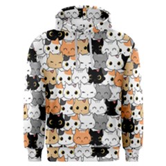 Cute-cat-kitten-cartoon-doodle-seamless-pattern Men s Overhead Hoodie