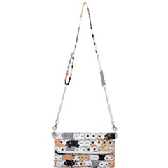 Cute-cat-kitten-cartoon-doodle-seamless-pattern Mini Crossbody Handbag