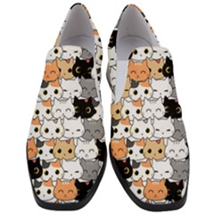 Cute-cat-kitten-cartoon-doodle-seamless-pattern Women Slip On Heel Loafers by Jancukart