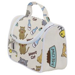 Happy-cats-pattern-background Satchel Handbag