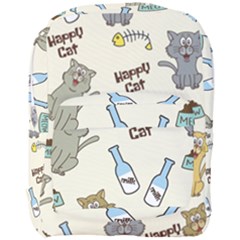 Happy-cats-pattern-background Full Print Backpack