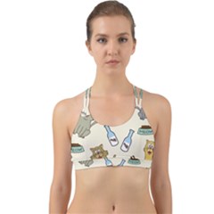 Happy-cats-pattern-background Back Web Sports Bra