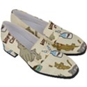 Happy-cats-pattern-background Women s Chunky Heel Loafers View3