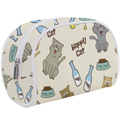 Happy-cats-pattern-background Make Up Case (large)