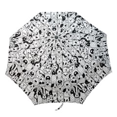 Seamless-pattern-with-black-white-doodle-dogs Folding Umbrellas