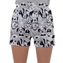 Seamless-pattern-with-black-white-doodle-dogs Sleepwear Shorts View1