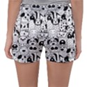 Seamless-pattern-with-black-white-doodle-dogs Sleepwear Shorts View2