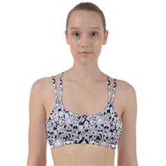 Seamless-pattern-with-black-white-doodle-dogs Line Them Up Sports Bra