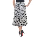 Seamless-pattern-with-black-white-doodle-dogs Midi Mermaid Skirt View2