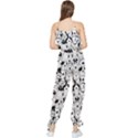 Seamless-pattern-with-black-white-doodle-dogs Sleeveless Tie Ankle Chiffon Jumpsuit View2