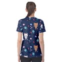 Cute-astronaut-cat-with-star-galaxy-elements-seamless-pattern Women s Sport Mesh Tee View2