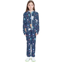 Cute-astronaut-cat-with-star-galaxy-elements-seamless-pattern Kids  Tracksuit