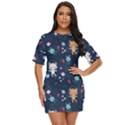 Cute-astronaut-cat-with-star-galaxy-elements-seamless-pattern Just Threw It On Dress View1