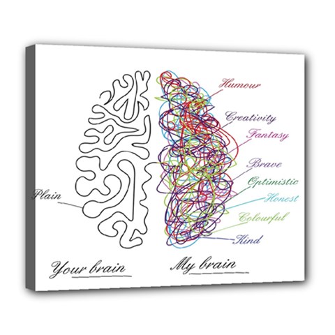 Neurodivergent Creative Smart Brain Deluxe Canvas 24  X 20  (stretched) by Wegoenart