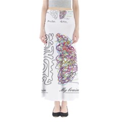 Neurodivergent Creative Smart Brain Full Length Maxi Skirt by Wegoenart