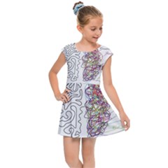 Neurodivergent Creative Smart Brain Kids  Cap Sleeve Dress by Wegoenart