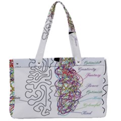 Neurodivergent Creative Smart Brain Canvas Work Bag by Wegoenart