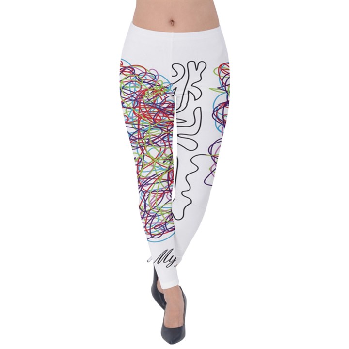 Neurodivergent Creative Smart Brain Velvet Leggings