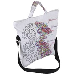 Neurodivergent Creative Smart Brain Fold Over Handle Tote Bag by Wegoenart