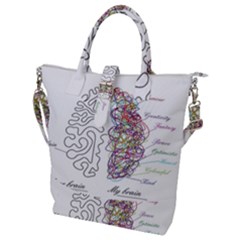 Neurodivergent Creative Smart Brain Buckle Top Tote Bag by Wegoenart