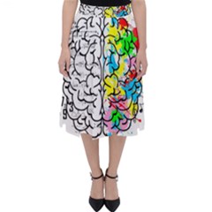 Brain Left Logic Language Science Classic Midi Skirt by Wegoenart