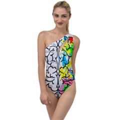 Brain Left Logic Language Science To One Side Swimsuit by Wegoenart