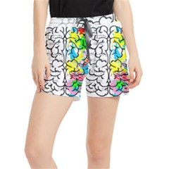 Brain Left Logic Language Science Women s Runner Shorts by Wegoenart