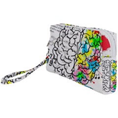 Brain Left Logic Language Science Wristlet Pouch Bag (small) by Wegoenart