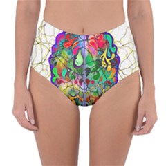 Brain Head Mind Man Silhouette Reversible High-waist Bikini Bottoms by Wegoenart