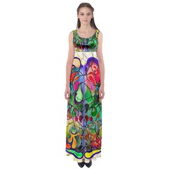 Brain Head Mind Man Silhouette Empire Waist Maxi Dress by Wegoenart