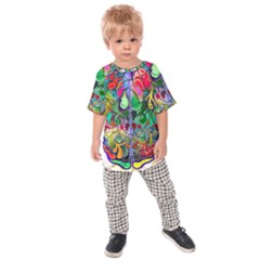 Brain Head Mind Man Silhouette Kids  Raglan Tee