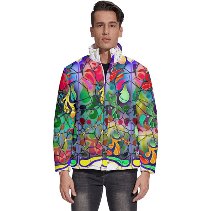 Brain Head Mind Man Silhouette Men s Puffer Bubble Jacket Coat