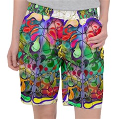 Brain Head Mind Man Silhouette Pocket Shorts by Wegoenart