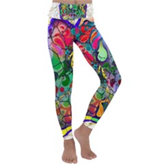 Brain Head Mind Man Silhouette Kids  Lightweight Velour Classic Yoga Leggings by Wegoenart