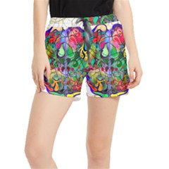 Brain Head Mind Man Silhouette Women s Runner Shorts by Wegoenart