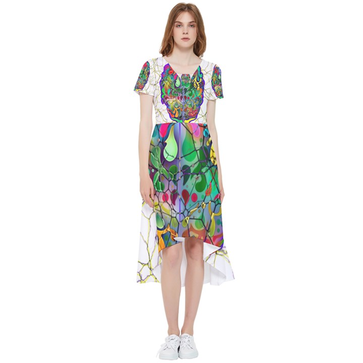 Brain Head Mind Man Silhouette High Low Boho Dress