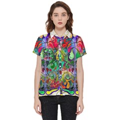 Brain Head Mind Man Silhouette Short Sleeve Pocket Shirt by Wegoenart