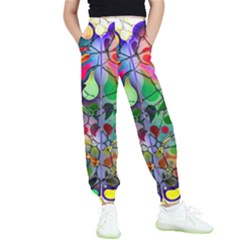 Brain Head Mind Man Silhouette Kids  Elastic Waist Pants by Wegoenart