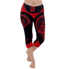 Artificial Intelligence Brain Think Lightweight Velour Capri Yoga Leggings by Wegoenart