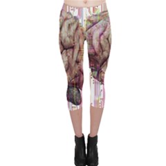 Brain Think Neurons Circuit Capri Leggings  by Wegoenart