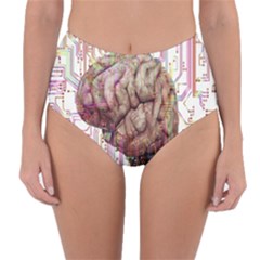 Brain Think Neurons Circuit Reversible High-waist Bikini Bottoms by Wegoenart