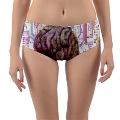 Brain Think Neurons Circuit Reversible Mid-waist Bikini Bottoms by Wegoenart