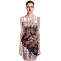 Brain Think Neurons Circuit Sleeveless Velvet Midi Dress by Wegoenart