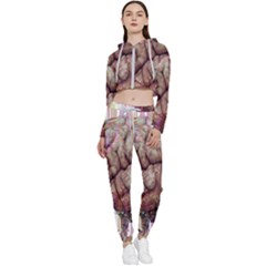 Brain Think Neurons Circuit Cropped Zip Up Lounge Set by Wegoenart