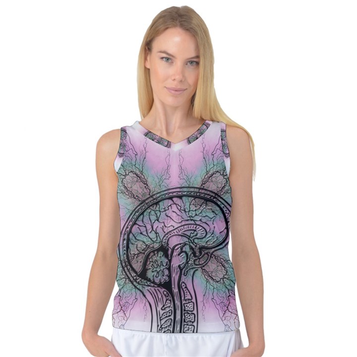 Tourette Syndrome Epilepsy Brain Women s Basketball Tank Top