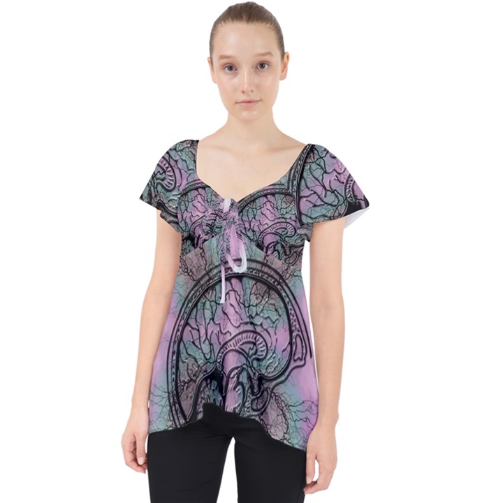 Tourette Syndrome Epilepsy Brain Lace Front Dolly Top